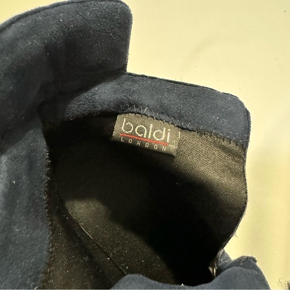 Baldi London Suede Navy Blue Female Ankle Booties Size 6 - Picture 8 of 13